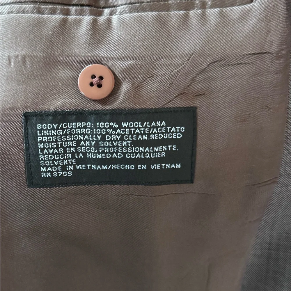 Stafford Classic Gray/Brown Men's Suit Jacket 44R Pants 36/32